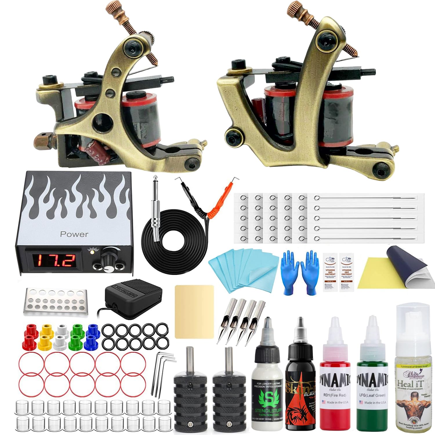 Tattoo Gizmo Coil Tattoo Machines Kit For Beginners with Power